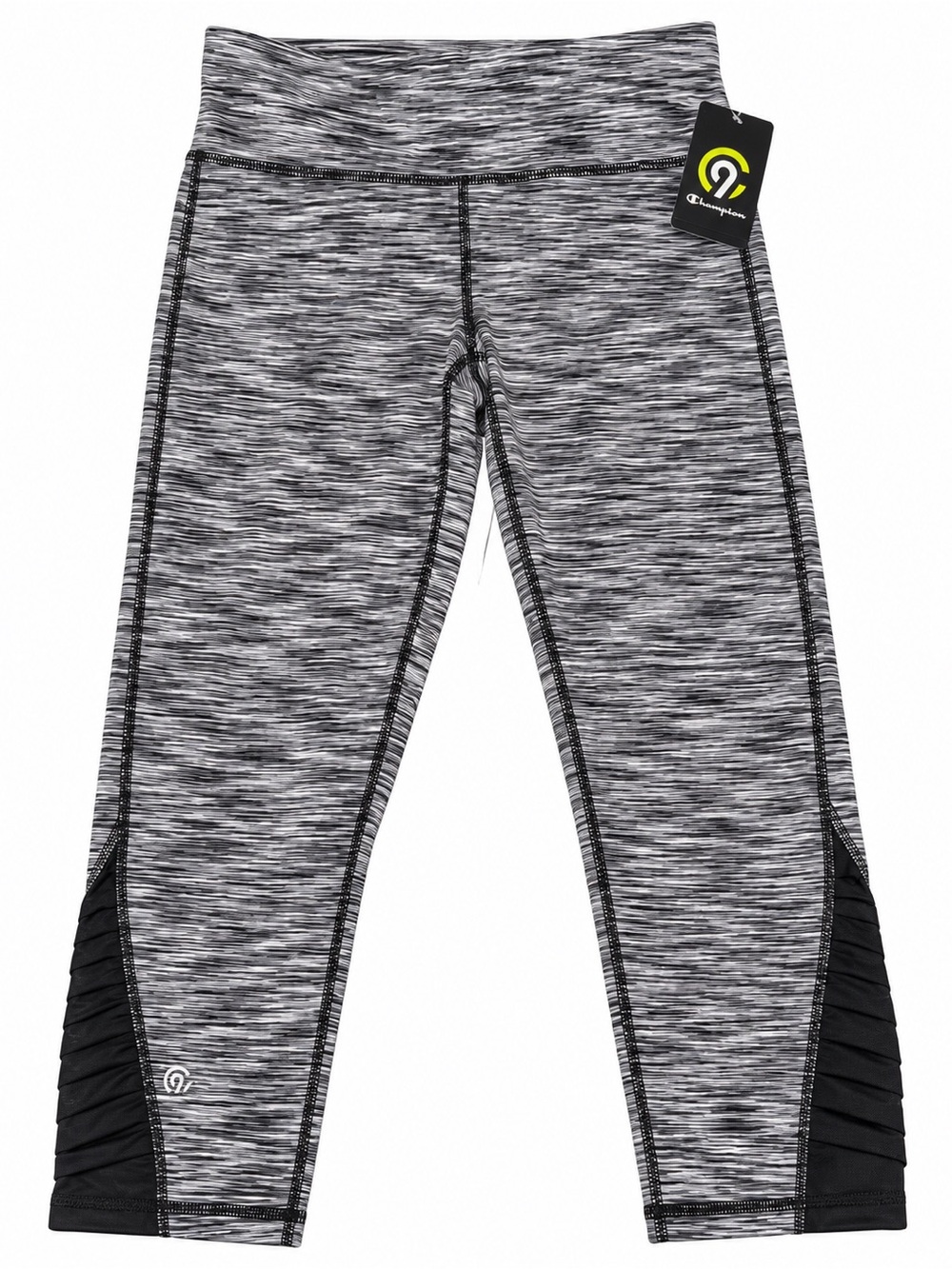 Champion Freedom Women’s Performance Leggings Capri Size M NWT Gray Black Mesh
